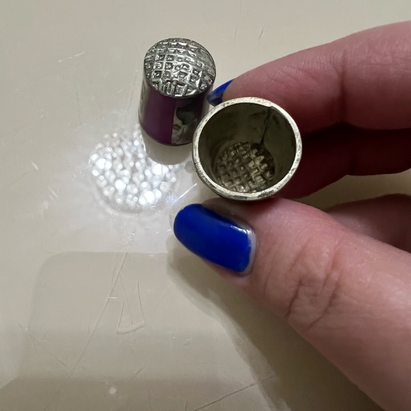 Colorful Sterling silver Abalone Shell and mother of pearl thimbles - Picture 12 of 15